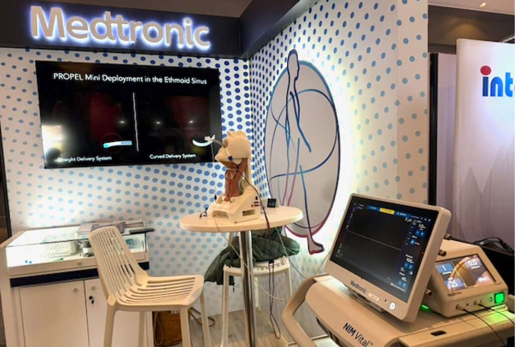 Industry Partners Medtronic with Thyroid-Parathyroid Model demonstrating use of the NIM Vital and PTEye devices – ENT Congress 2026